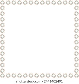 Decorative frame Elegant element for design in Eastern style, place for text. Floral grey border. Lace illustration for invitations and greeting cards