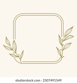 A decorative frame with elegant plant illustrations.