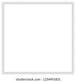 Decorative frame Elegant vector element for design in Eastern style, place for text. Floral grey border. Lace illustration for invitations and greeting cards