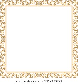 Similar Images, Stock Photos & Vectors of Gold frame. Beautiful simple ...