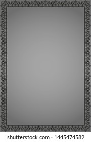 Decorative frame Elegant vector element for design in Eastern style, place for text. Floral black border. Lace illustration for invitations and greeting cards