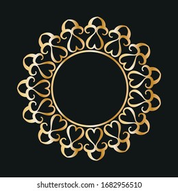 Decorative frame Elegant vector element for design in Eastern style, place for text or photo.