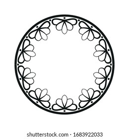 Decorative frame Elegant vector element for design in Eastern style, place for text or photo.