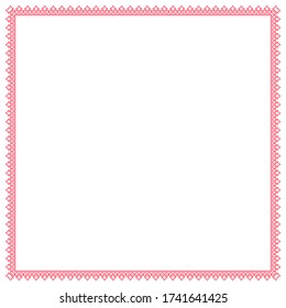 Decorative frame Elegant vector element for design in Eastern style, place for text. Floral pink border. Lace illustration for invitations and greeting cards