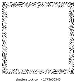 Decorative frame, elegant vector element for design  style, place for text. Texture of dots. Template for photo, portrait, album, invitations and greeting cards.