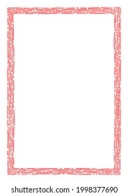 Decorative frame, elegant vector element for design style, place for text. Texture of lines. Template for photo, portrait, album, invitations and greeting cards.