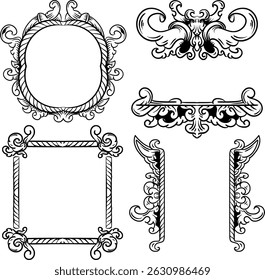 Decorative frame element design with classic style