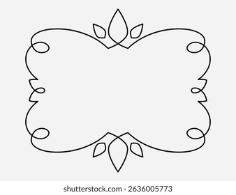 Decorative Frame featuring Leaf Elements for various artistic purposes and designs