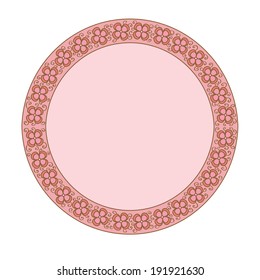 decorative frame with floral border