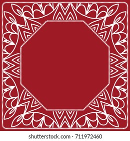 decorative frame with floral border. vector illustration.