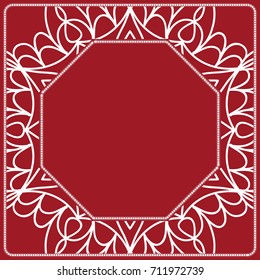 decorative frame with floral border. vector illustration.