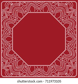 decorative frame with floral border. vector illustration.