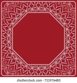 decorative frame with floral border. vector illustration.
