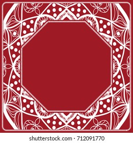 decorative frame with floral border. vector illustration.