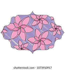 Decorative frame with floral design