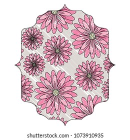 Decorative frame with floral design