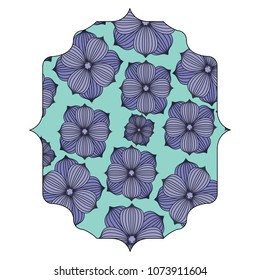 Decorative frame with floral design