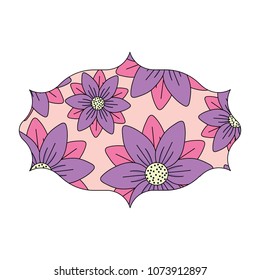 Decorative frame with floral design