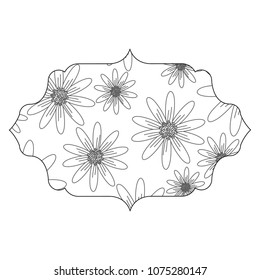 Decorative frame with floral design