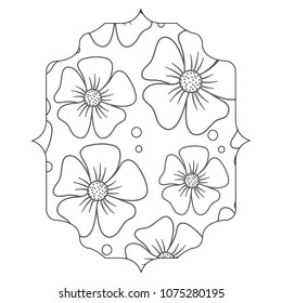 Decorative frame with floral design