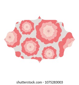 Decorative frame with floral design
