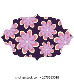 Decorative frame with floral design