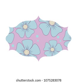 Decorative frame with floral design