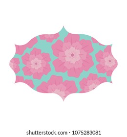 Decorative frame with floral design