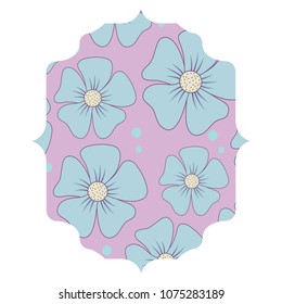 Decorative frame with floral design