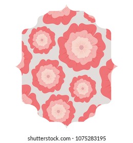 Decorative frame with floral design