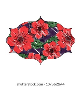 Decorative frame with floral design