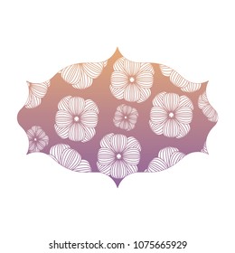 Decorative frame with floral design