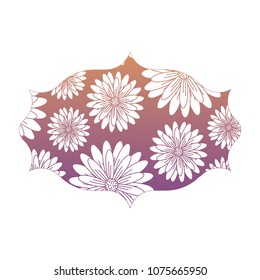 Decorative frame with floral design