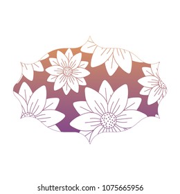 Decorative frame with floral design