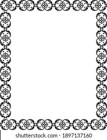 decorative frame with floral element 
