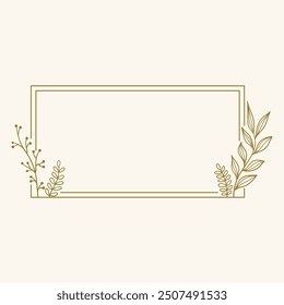 A decorative frame with floral elements, suitable for invitations or announcements.