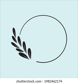 Decorative frame with floral ornament vector