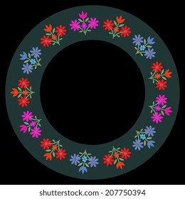 Decorative frame with floral pattern