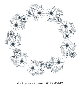 Decorative frame with floral pattern