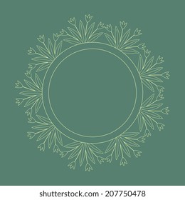Decorative frame with floral pattern