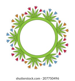 Decorative frame with floral pattern