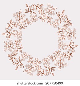 Decorative frame with floral pattern
