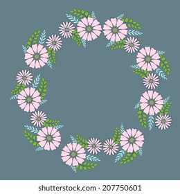 Decorative frame with floral pattern