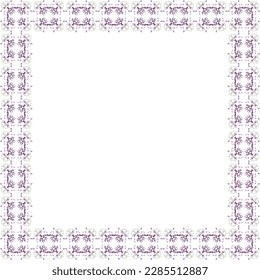 Decorative frame with floral pattern. Elegant element for design in Eastern style, place for text. Floral border. Lace illustration for invitations and greeting cards.
