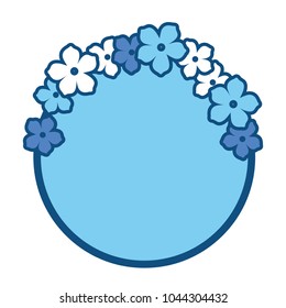 decorative frame with flowers