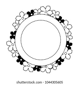 decorative frame with flowers