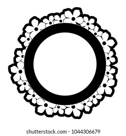 decorative frame with flowers