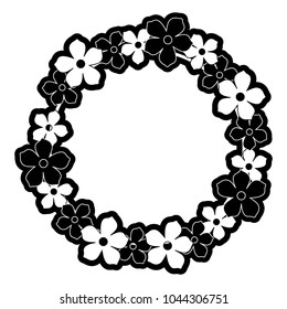 decorative frame with flowers