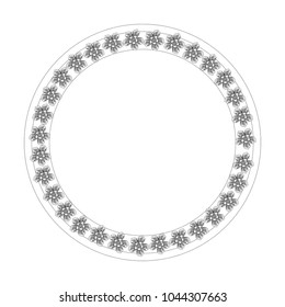 decorative frame with flowers