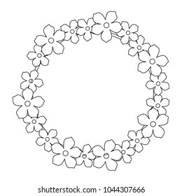 decorative frame with flowers